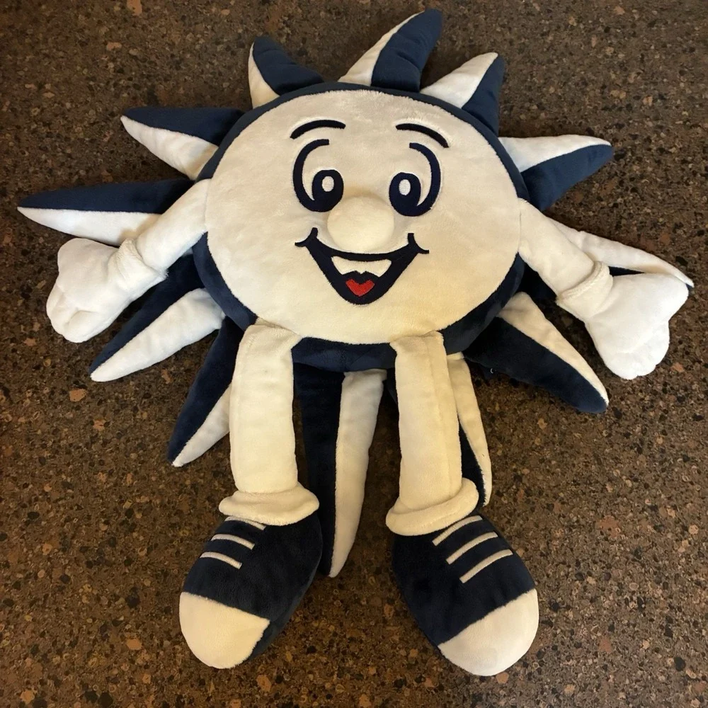 MSC Cruise Ship Smiling Sun Mascot‎ Plush Pillow Doll Blue White - Large 23
